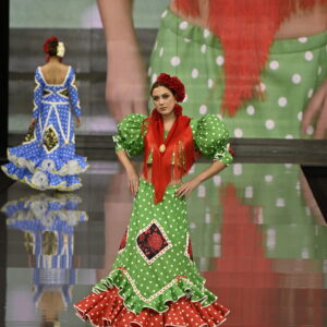 Traje de Flamenca dos piezas Verde- Vela D´Cobos - Leyenda del tiempo