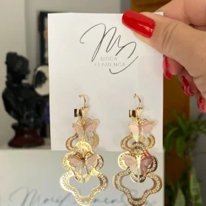 Pendientes de flamenca de mariposas