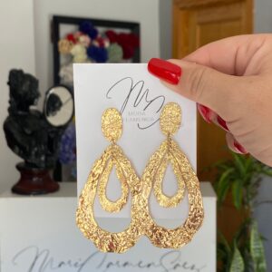 Pendientes de flamenca dorados doble aro.